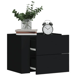 Wand Nachttische Schwarz 45x30x35 cm, 2er-Set