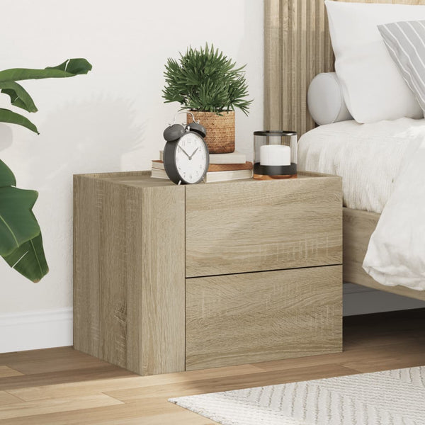 Wand-Nachttisch Sonoma-Eiche 45 cm