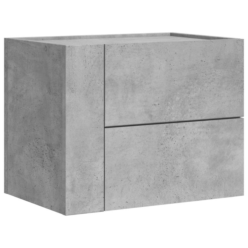 Betongrauer Wand-Nachttisch 45 cm