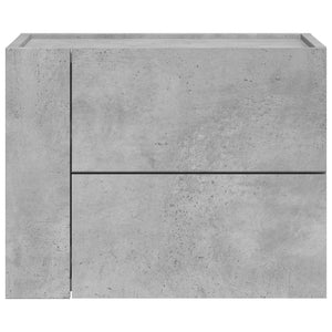 Betongrauer Wand-Nachttisch 45 cm
