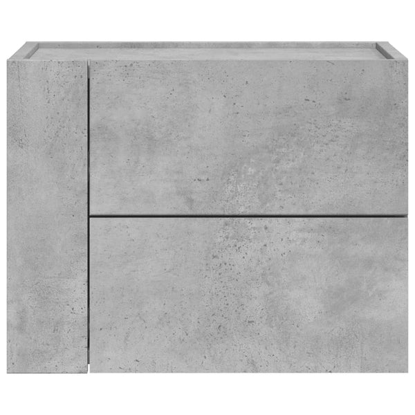 Betongrauer Wand-Nachttisch 45 cm