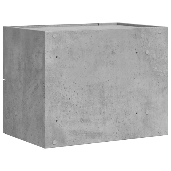 Betongrauer Wand-Nachttisch 45 cm