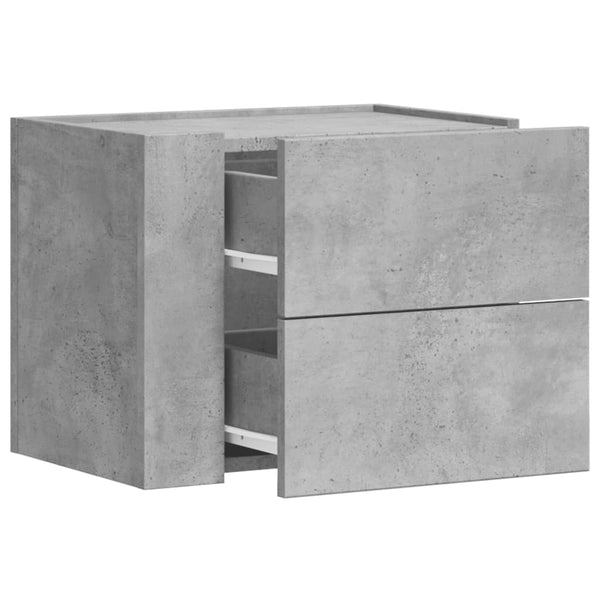 Betongrauer Wand-Nachttisch 45 cm
