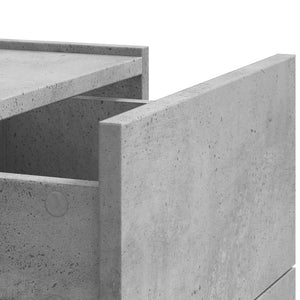 Betongrauer Wand-Nachttisch 45 cm