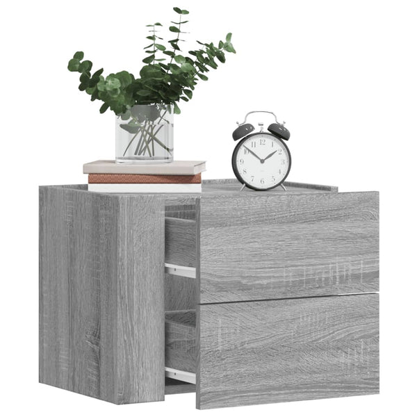 Grau Sonoma Wand-Nachttisch 45x30x35 cm