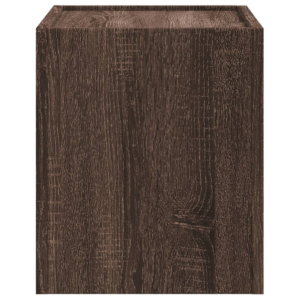 vidaXL Table de chevet murale marron aspect chêne 45x30x35 cm