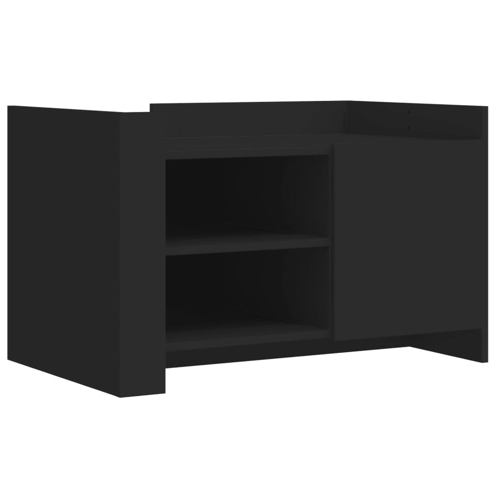 Schwarzer Couchtisch 80x50 cm