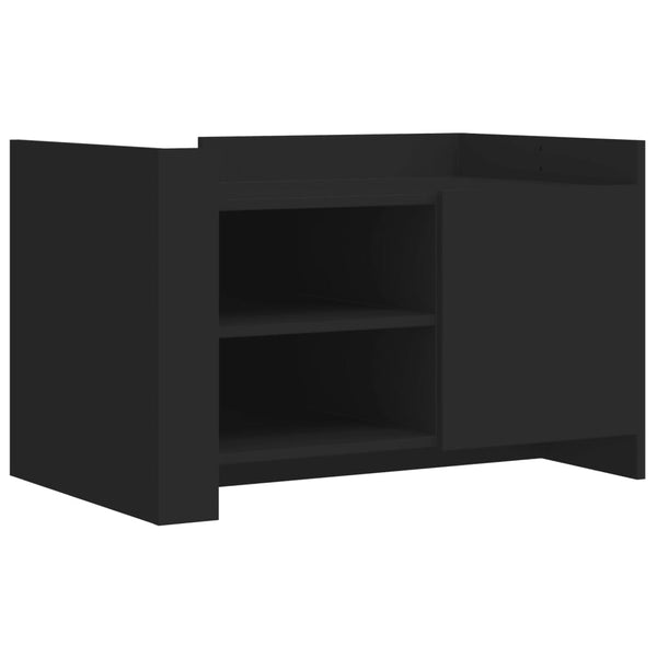 Schwarzer Couchtisch 80x50 cm