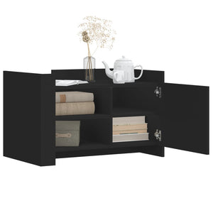 Schwarzer Couchtisch 80x50 cm