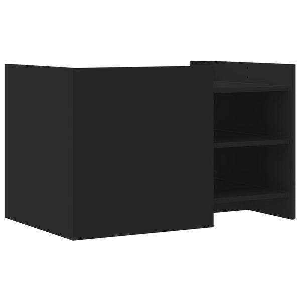 Schwarzer Couchtisch 80x50 cm