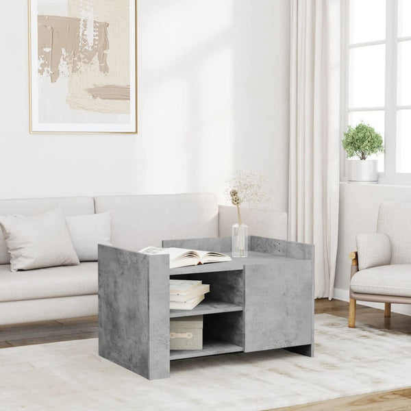 Betongrauer Couchtisch 80x50 cm