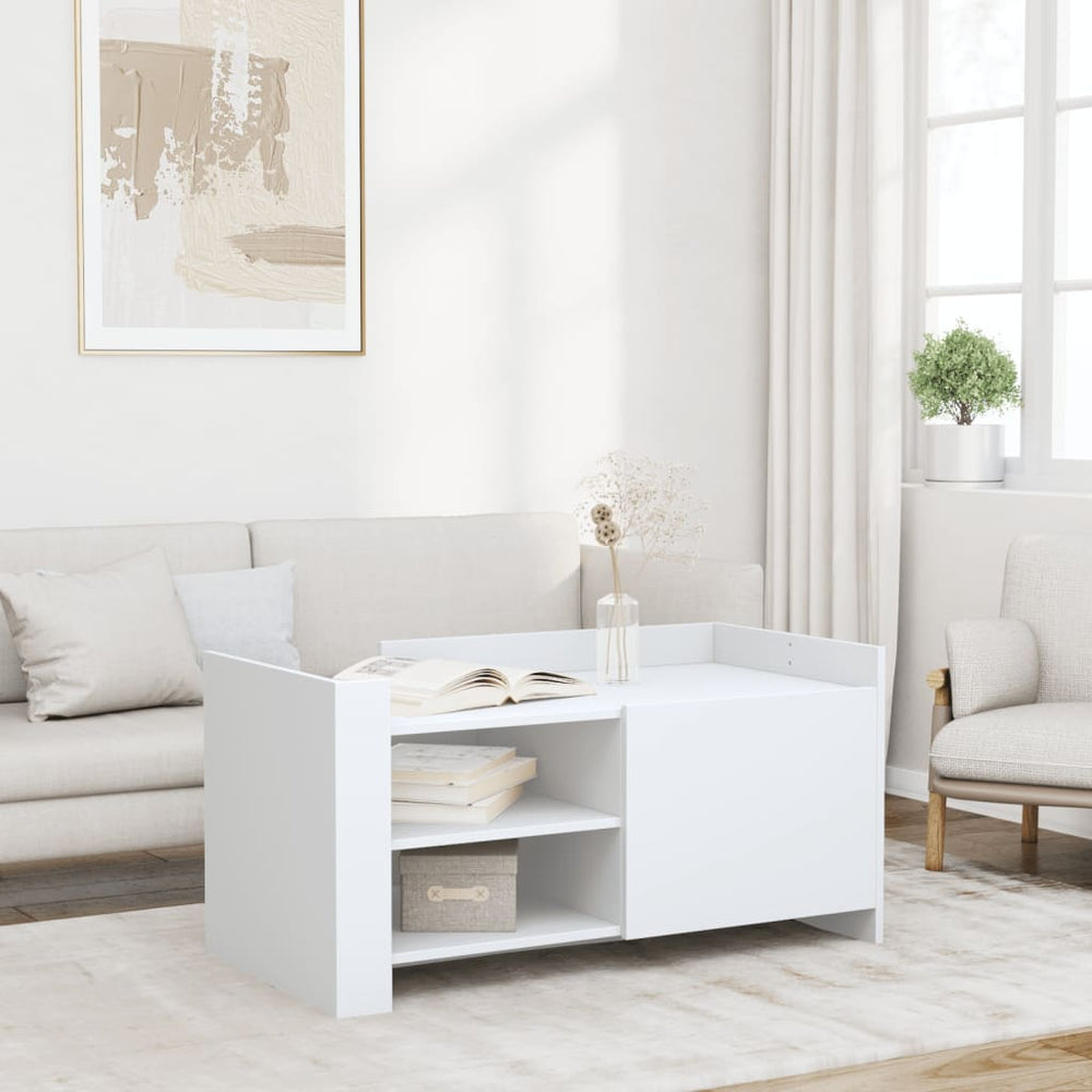 Weißer Couchtisch 100x50 cm