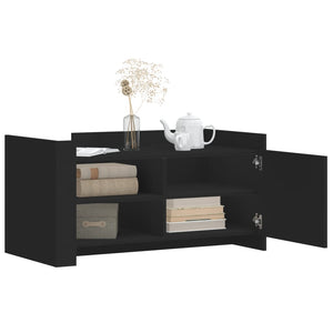 Schwarzer Couchtisch 100x50 cm