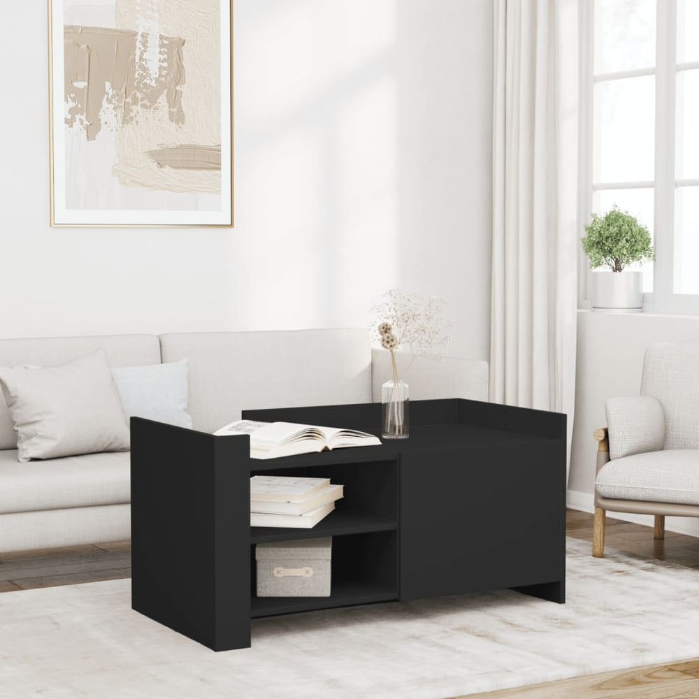 Schwarzer Couchtisch 100x50 cm