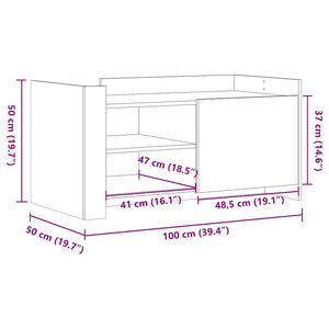 Couchtisch Grau Sonoma 100x50 cm