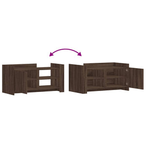 Couchtisch Braun Eichenoptik 100x50 cm