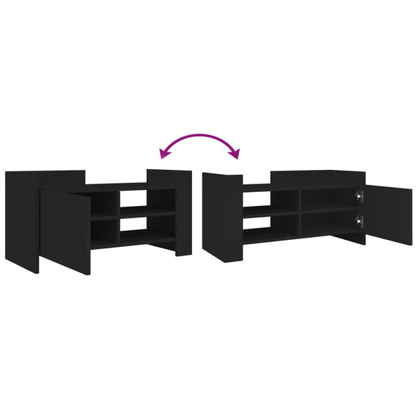 TV-Schrank Schwarz 80x35x40 cm