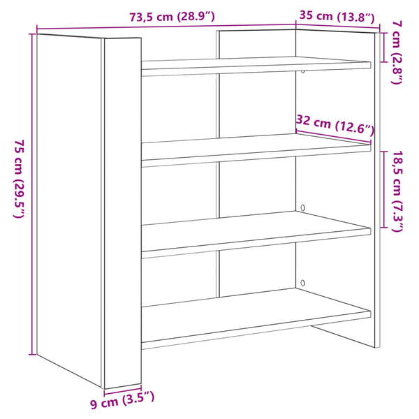 Sideboard Betongrau 73,5x35x75 cm