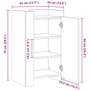 Sideboard Braun Eichenoptik 45x35x75 cm