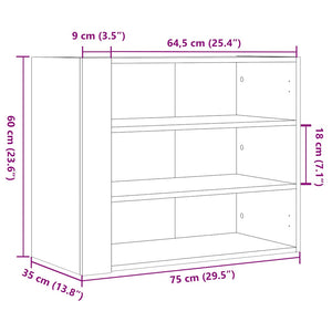 Wandregal Sonoma Eiche 75x35x60 cm