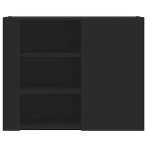 Schwarzes Wandregal 75x35x60 cm