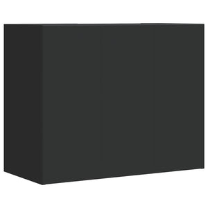 Schwarzes Wandregal 75x35x60 cm