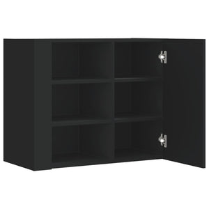 Schwarzes Wandregal 75x35x60 cm