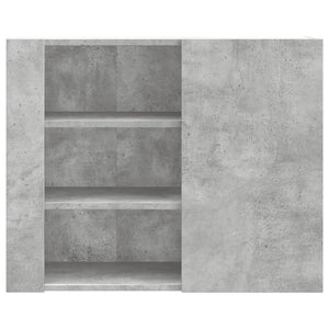 Betongraues Wandregal 75x60 cm
