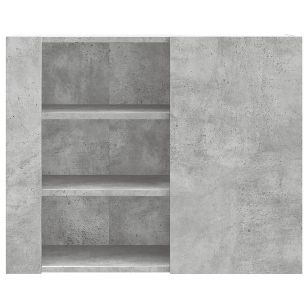 Betongraues Wandregal 75x60 cm
