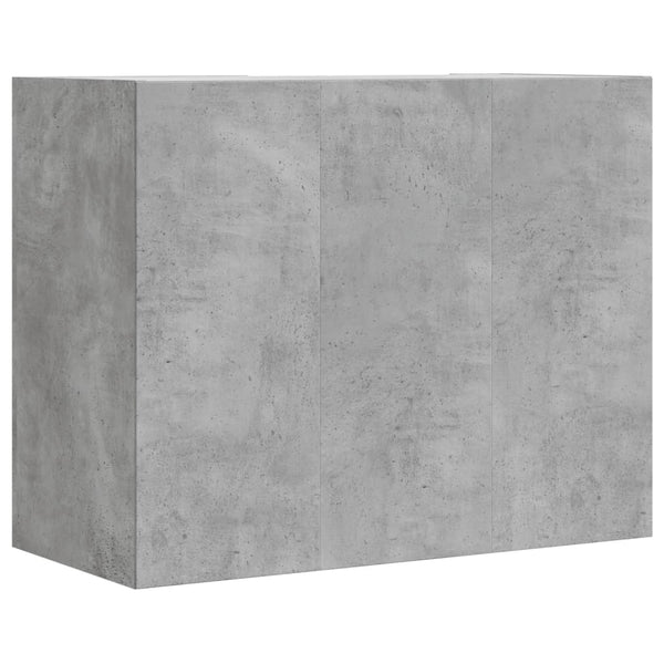 Betongraues Wandregal 75x60 cm