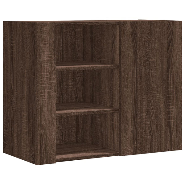 Wandregal Braun Eichenoptik 75x35x60 cm
