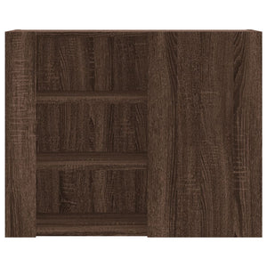 Wandregal Braun Eichenoptik 75x35x60 cm