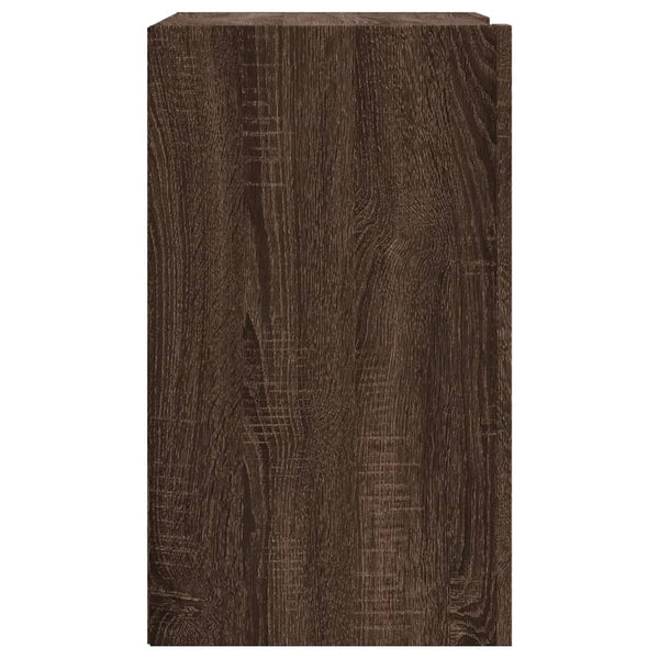 Wandregal Braun Eichenoptik 75x35x60 cm