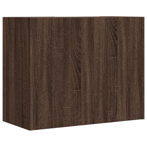 Wandregal Braun Eichenoptik 75x35x60 cm