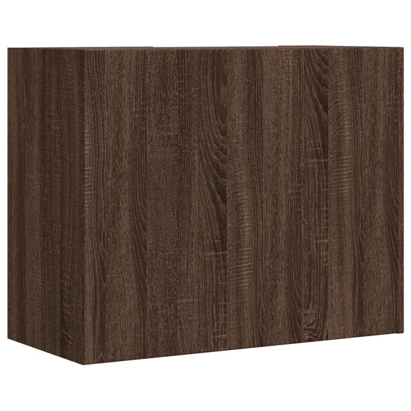 Wandregal Braun Eichenoptik 75x35x60 cm