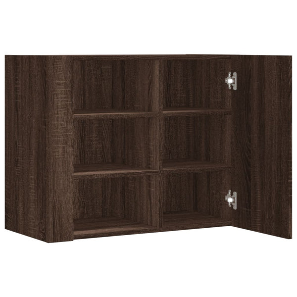 Wandregal Braun Eichenoptik 75x35x60 cm
