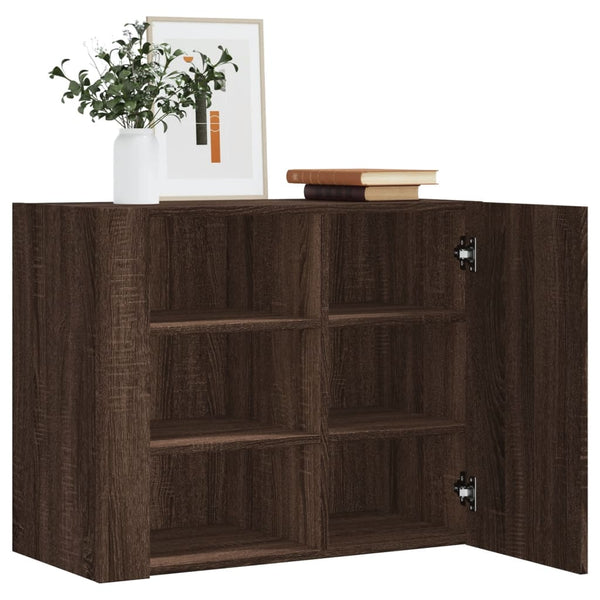 Wandregal Braun Eichenoptik 75x35x60 cm