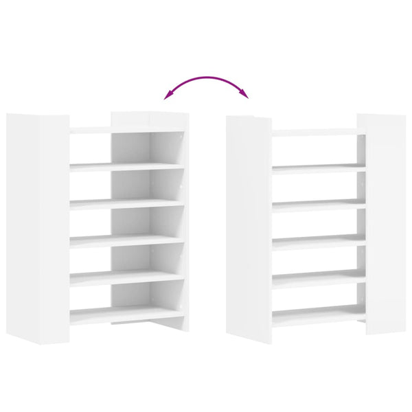 Weißer Schuhschrank Holzwerkstoff 74,5x100 cm