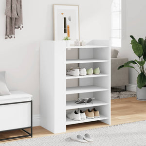 Weißer Schuhschrank Holzwerkstoff 74,5x100 cm