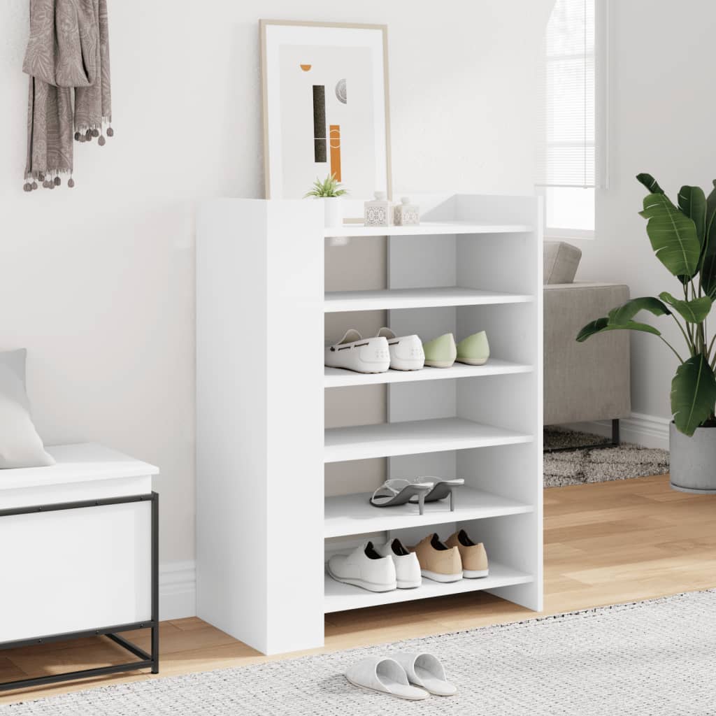 Weißer Schuhschrank Holzwerkstoff 74,5x100 cm