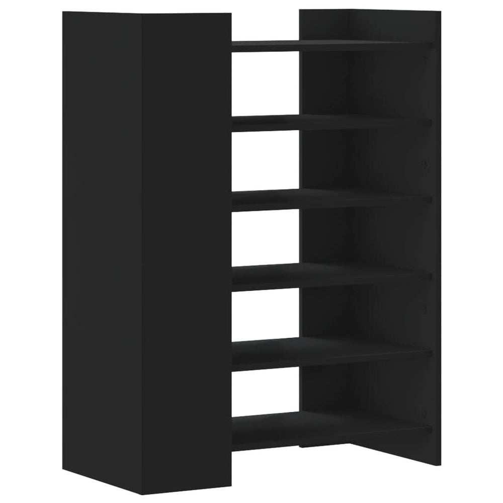 Schuhschrank Schwarz Holzwerkstoff