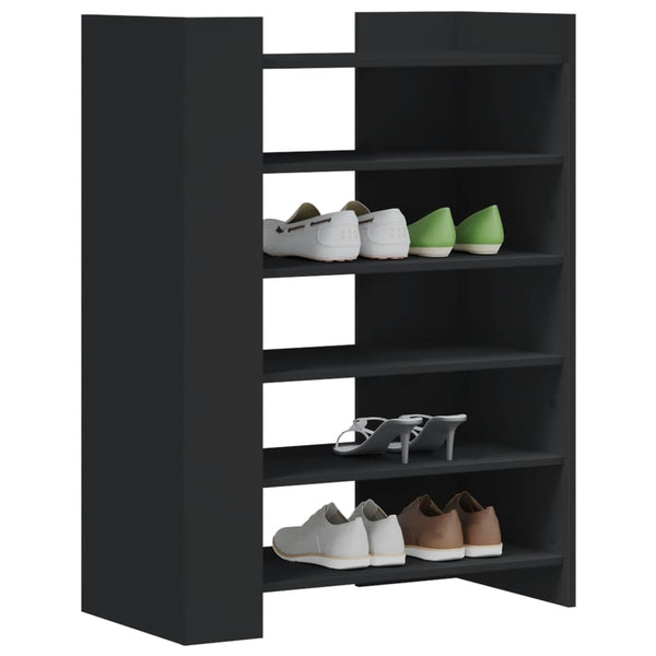 Schuhschrank Schwarz Holzwerkstoff