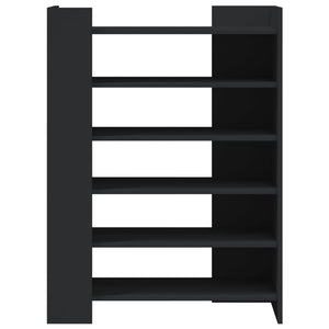 Schuhschrank Schwarz Holzwerkstoff