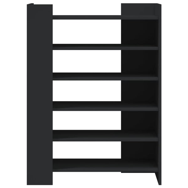 Schuhschrank Schwarz Holzwerkstoff
