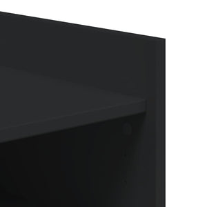 Schuhschrank Schwarz Holzwerkstoff