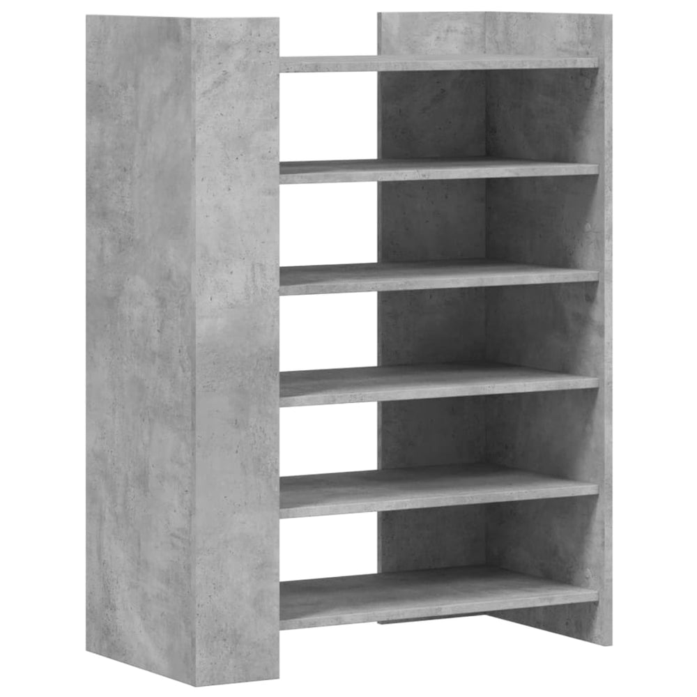 Betongrauer Schuhschrank aus Holz