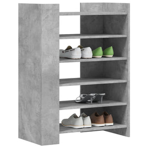 Betongrauer Schuhschrank aus Holz