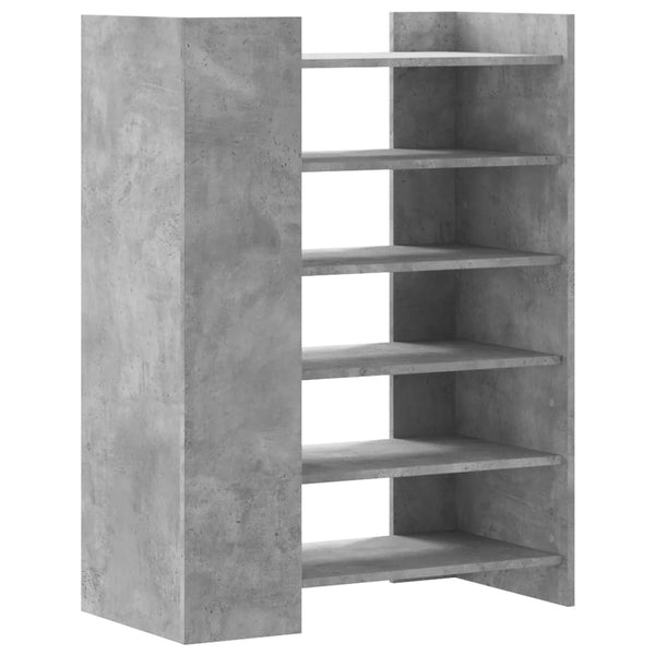 Betongrauer Schuhschrank aus Holz