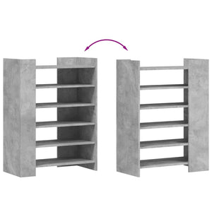 Betongrauer Schuhschrank aus Holz
