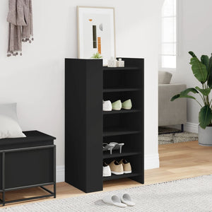 Schuhschrank Schwarz 52x37,5x100 cm